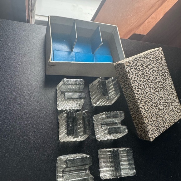 Vintage Czech crystal 6 pcs knife set - Picture 5 of 7